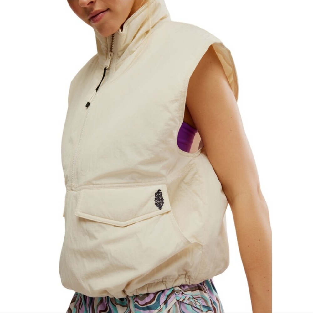 Free People Movement Off The Bleachers Vest Sea Salt - Picture 5 of 14